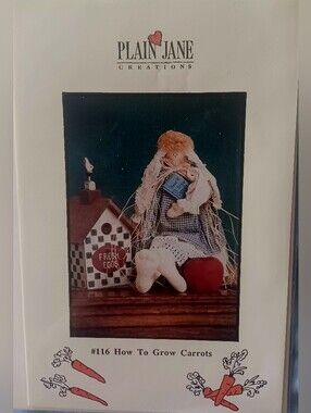 'How to Grow Carrot Themed Rabbit. - Vintage Pattern, 90s Uncut and Size 181/2"
